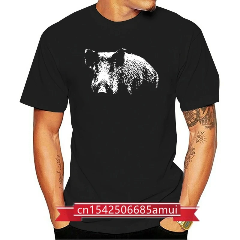 

Wild Boar T-Shirt Custom Graphic Mens T Shirt Clothes Camisas Shirt Plus Size 3xl Awesome Top Quality