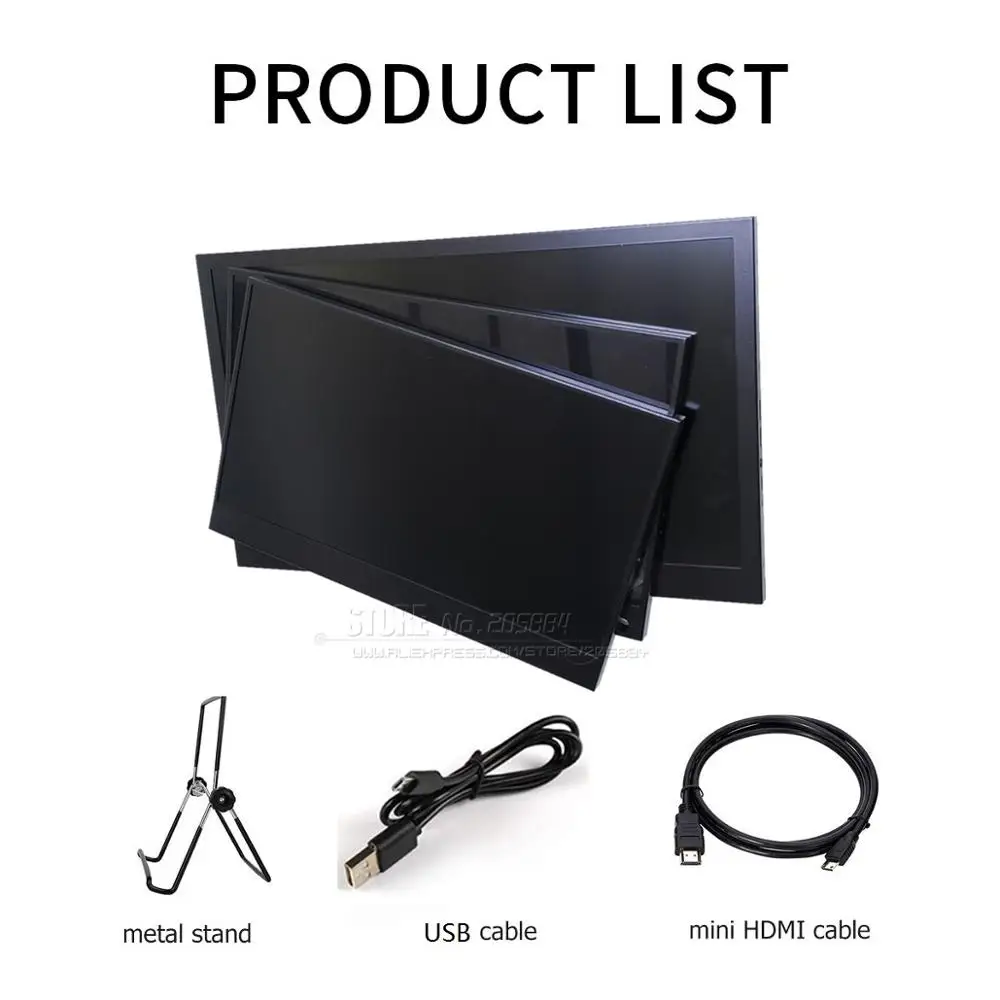 11 6 &quot/12 5&quot/13 3 &quot/15 6&quot Портативный компьютерный монитор ПК 1920x1080 Дисплей