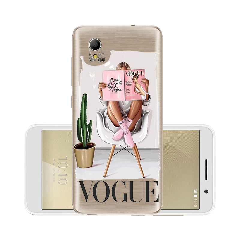 For Alcatel 1 5033D 5033 Cover Alcatel1 5.0inch Case Super Mama Girl Baby Painted 1X Transparent Silicone Shell |