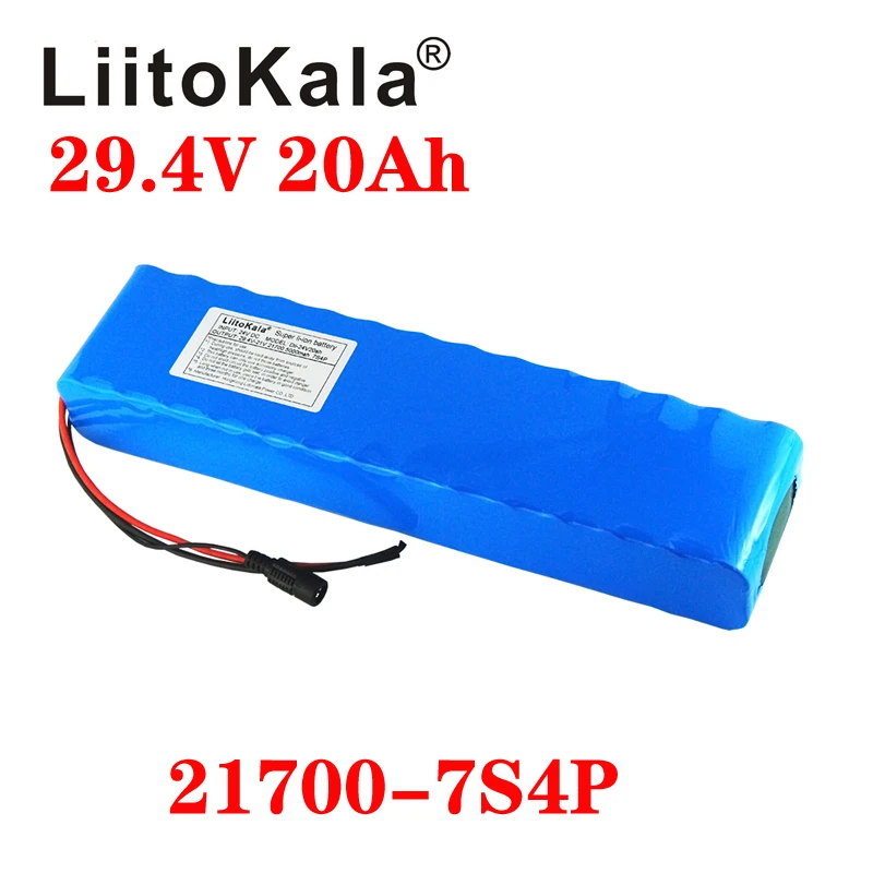 Аккумуляторная батарея LiitoKala 24 В 20 Ач 25 30 аккумулятор 21700 электрический велосипед