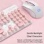 Проводная клавиатура и мышь в стиле стимпанк, портативная игровая клавиатура с круглой крышкой, набор с мультимедийными кнопками, в стиле ретро