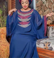 new african dashiki womens fashion abaya stylish chiffon fabrics hot drilling loose long dress free size inside