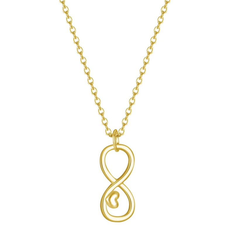 Сердце Бесконечность женское ожерелье чокер номер восемь бесконечное с кулоном