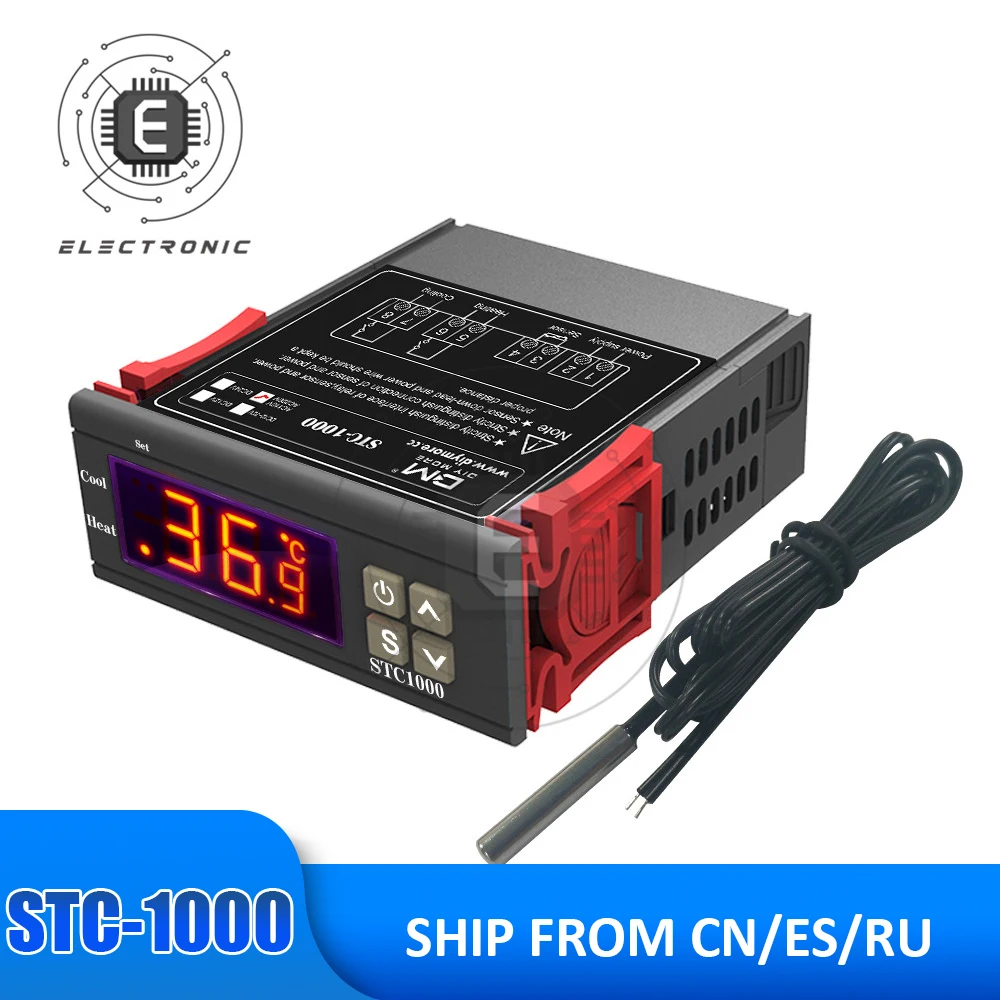 Цифровой терморегулятор STC 1000 температурный контроллер термостат для инкубатора