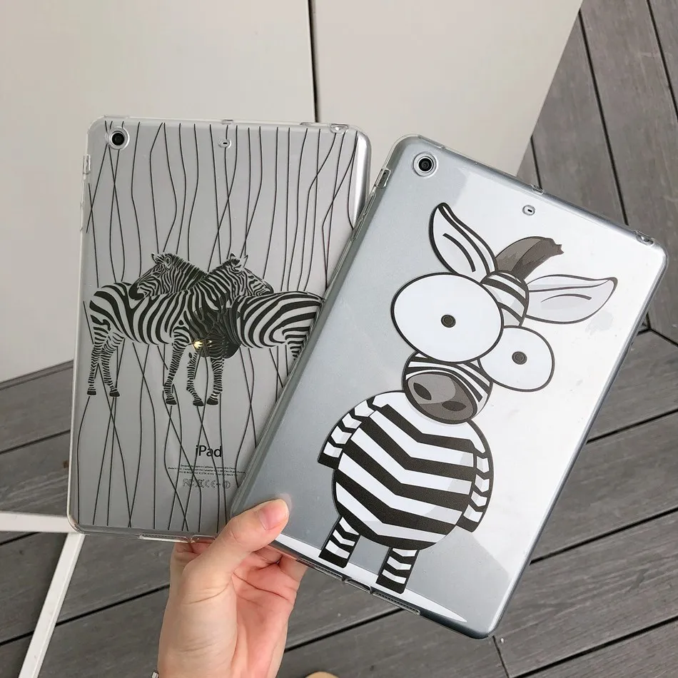 Чехол Axbety для iPad Air 2 модный прозрачный силиконовый чехол 9 7 дюйма с милой зеброй и