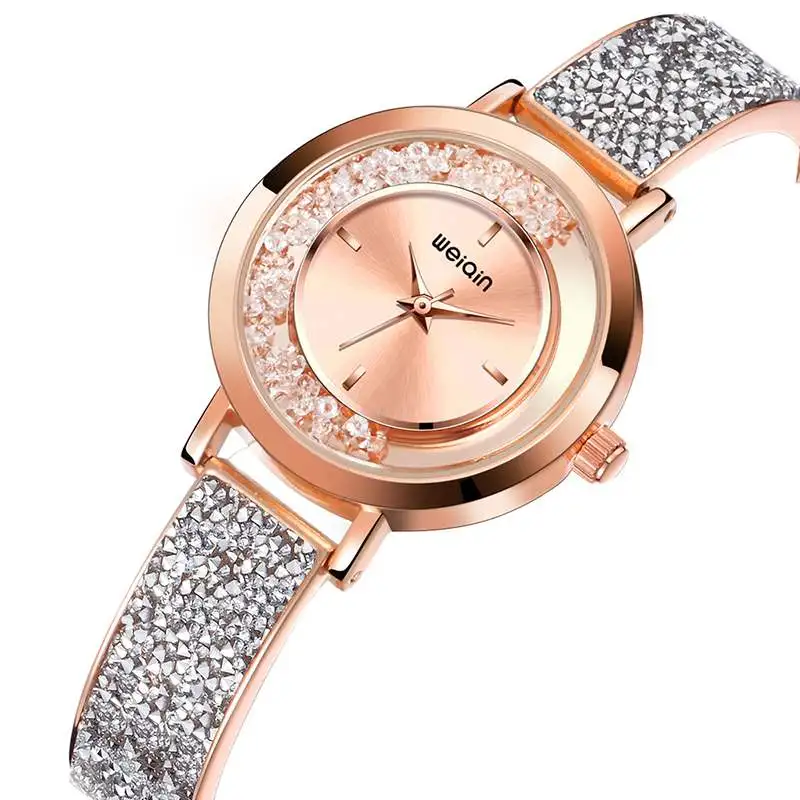 Женские часы Роскошные водонепроницаемые часы-браслет стразы женские модные
