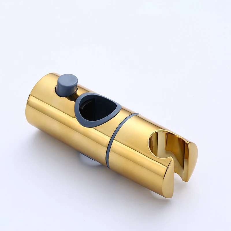 gold hand shower holder quality plastic round hand shower holder bathroom shower mounting brackets bath shower system holder free global shipping
