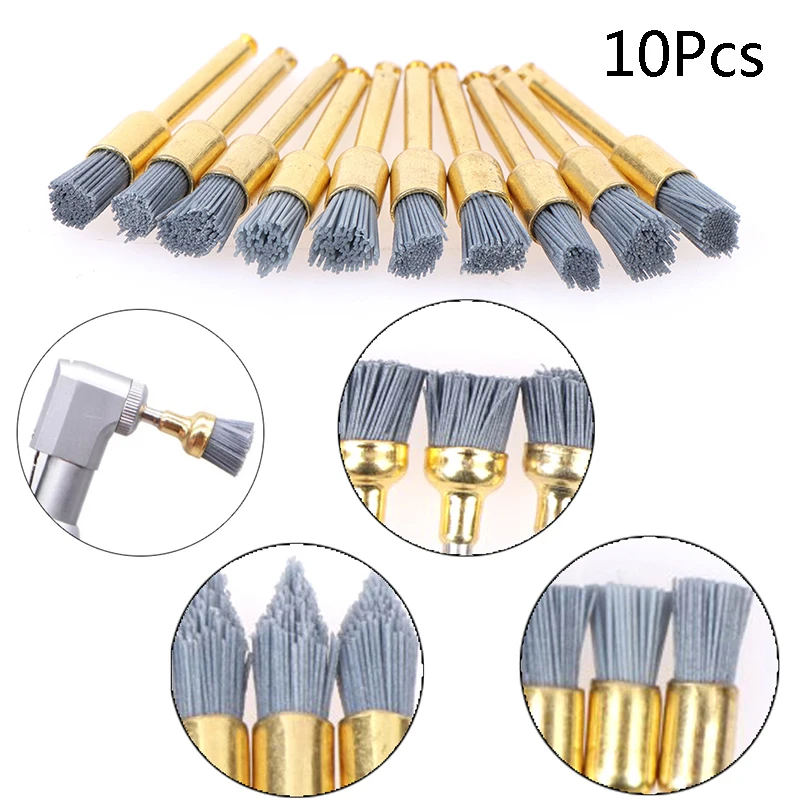 

10Pcs Dental Polishing Brush Silicon carbide Material Latch Bowl Flat Teeth teeth whitening hygiene
