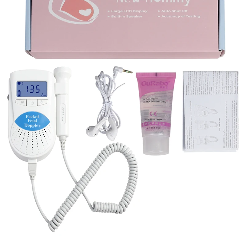 

Fetal doppler ultrasound pregnancy rechargable Built-in speaker for baby doppler pregnant women monitor fetal heart baby echo