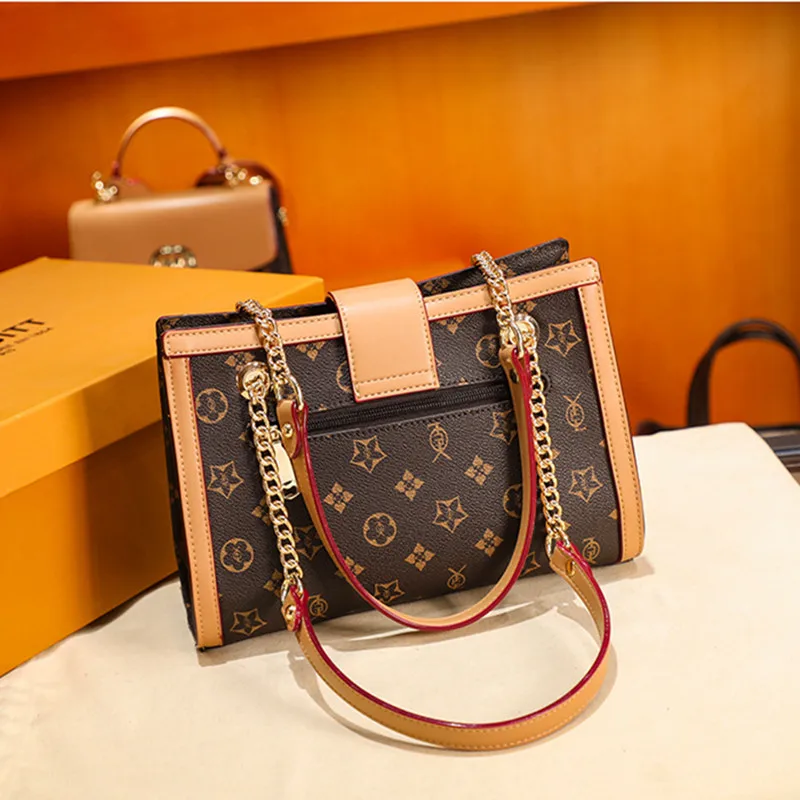 

Tote Bags for Women 2021 New Fashion Retro Printed Platinum Bag High Quality Shoulder Messenger Bag Purses and Handbags Sac Luxe