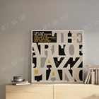 Огромный формат художественного плаката пианино, Постер LP, современный виниловый Сериф среднего века, швейцарская татуировка, синяя нота, скандинавский стиль