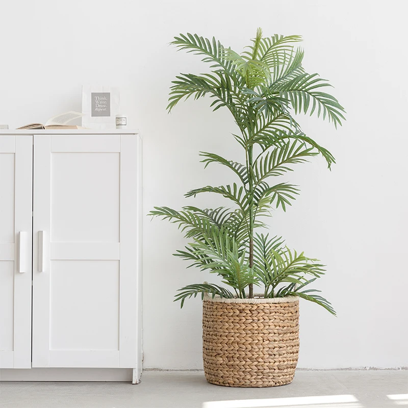 Корзина для цветов с зеленой корзиной нордическая японская соломенная корзина