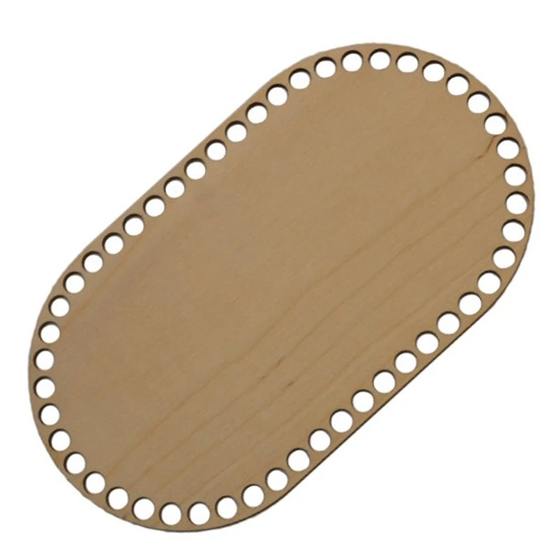 

set of 5pcs wood oval with holes Wooden Bottom for Basket