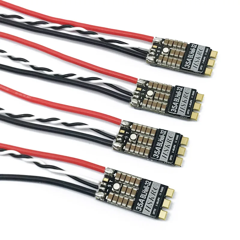 4 шт. HSKRC 35A BLheli_32 32 бит 2-6S Dshot1200 бесщеточный ESC с RGB светодиодный для радиоуправляемого дрона FPV гоночная запасная часть DIY аксессуары