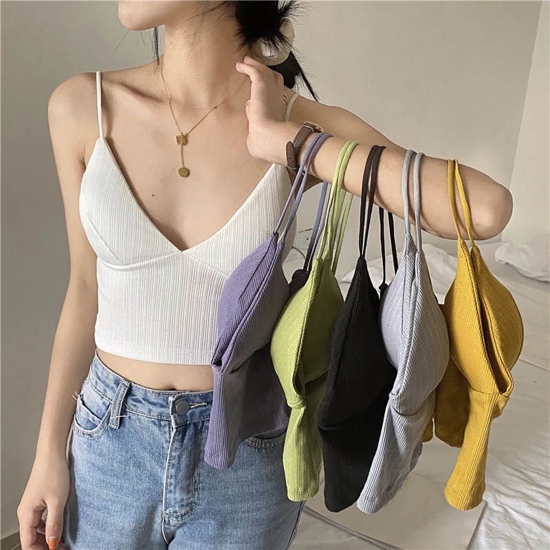 Женский жилет сексуальный облегающий топ на бретельках с открытой спиной милая