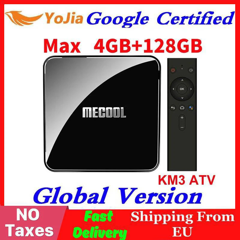 Google Сертифицированный Android tv 9,0 MECOOL KM3 tv Box Android 9,0 4 Гб ОЗУ 64 Гб ПЗУ 128 ГБ Amlogic S905X2 4K 5G Wifi KM9 PRO A tv 2G16G