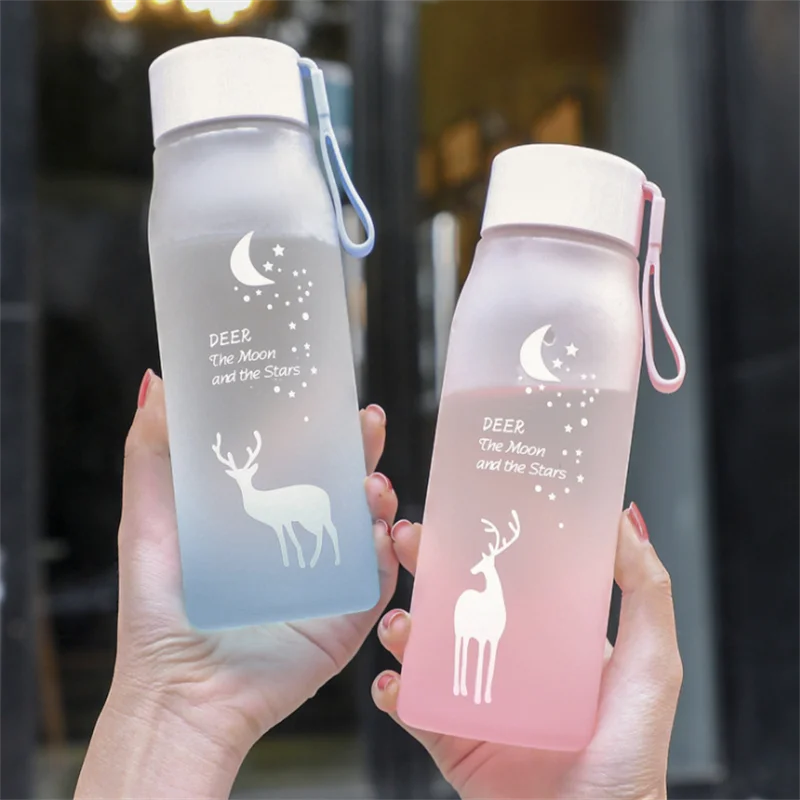 Новая Спортивная бутылка для воды матовая пластиковая Удобная кружка креативная