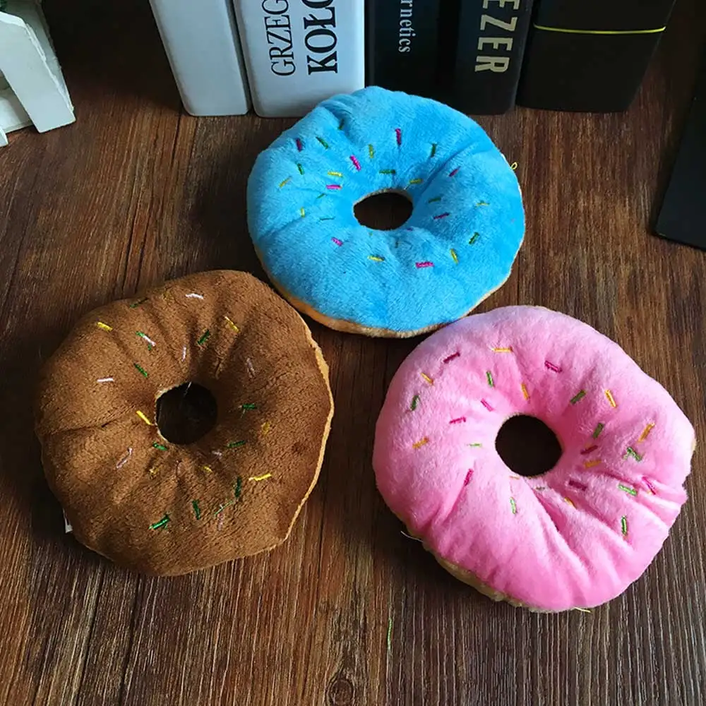 13 см игрушки для собак пищащие хлопковые щенков кошек жевательные пончики