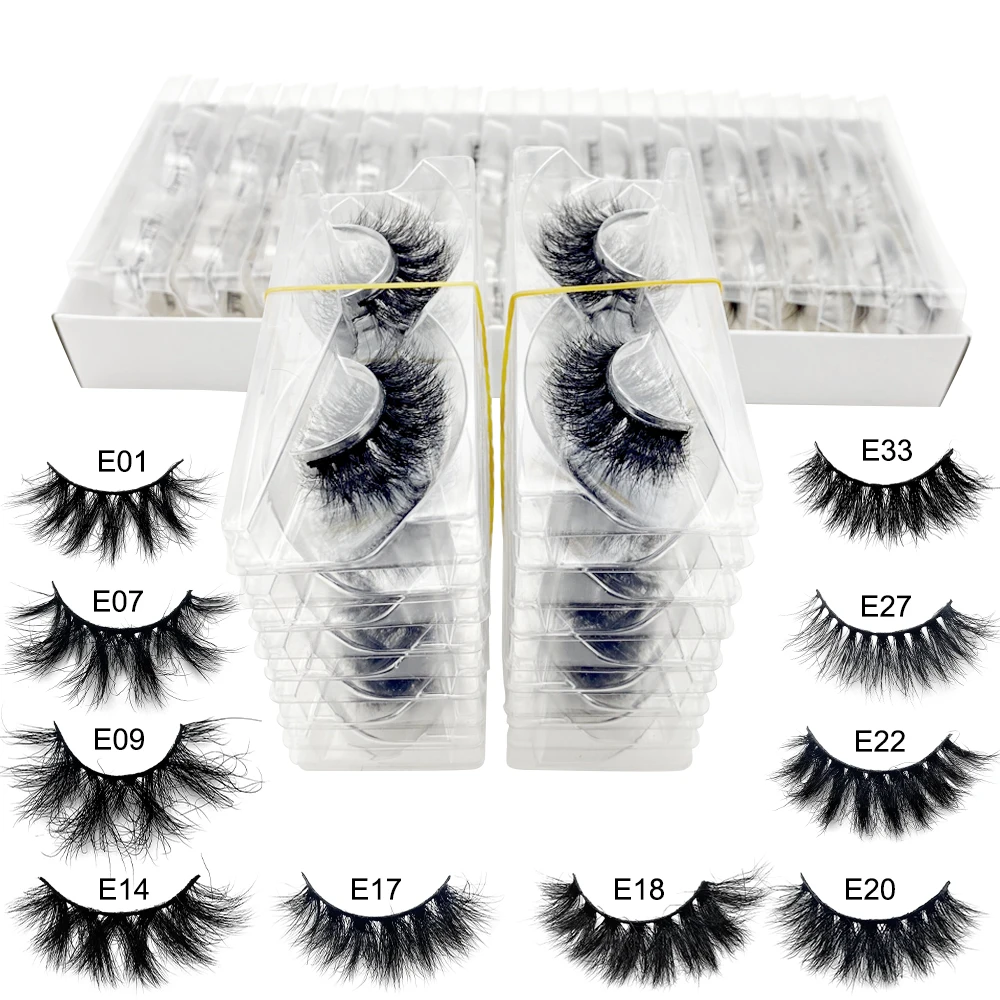 20 pairs lashes and 20 pcs boxes