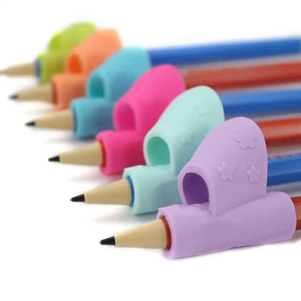 

3 шт. силиконовые дети карандаш ручка захвата держатель коррекции письма осанки помощи инструменты