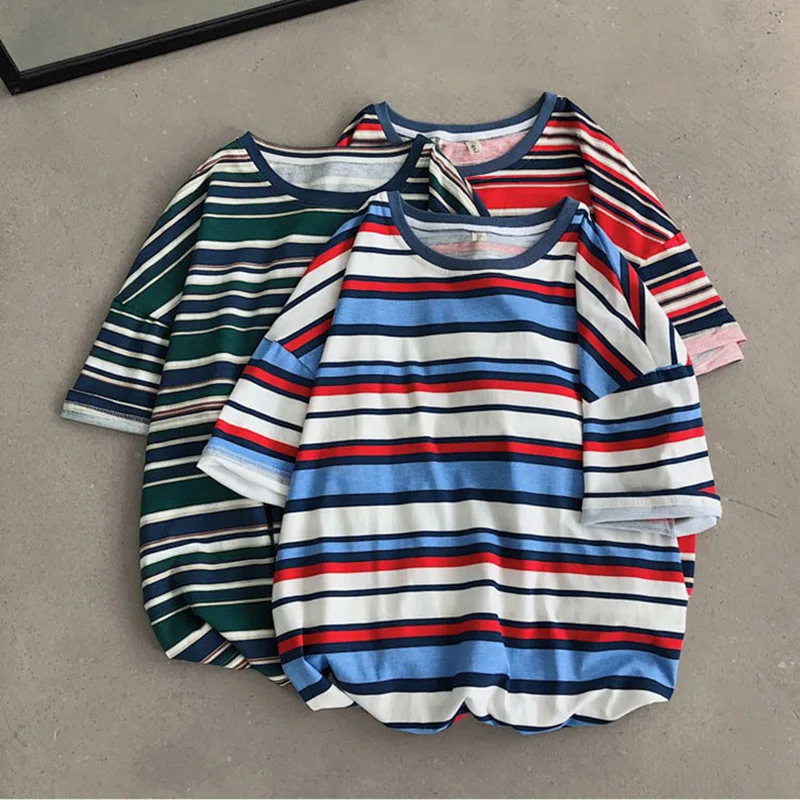 Повседневные полосатые футболки с коротким рукавом мужская одежда 5xl уличная