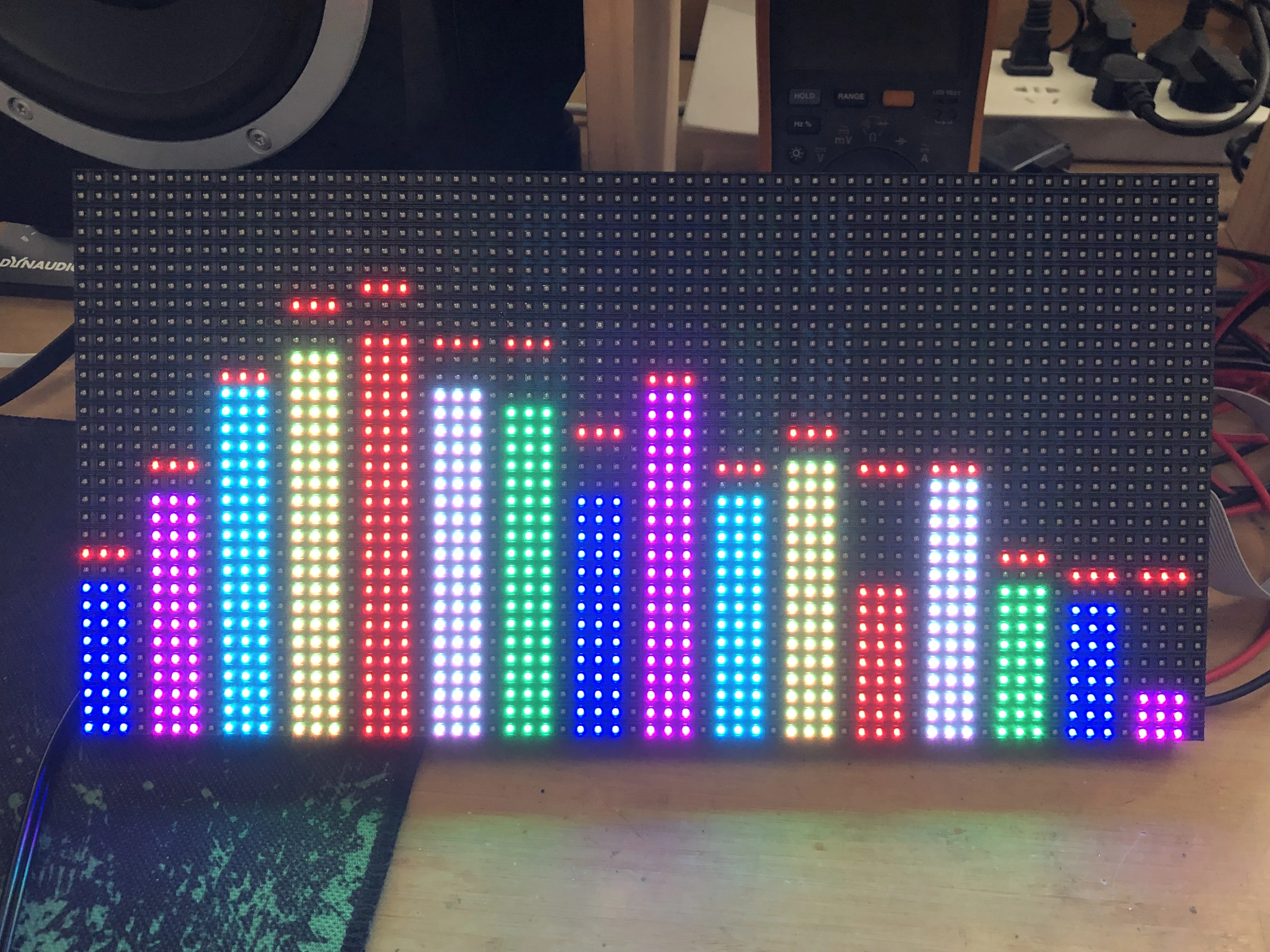 Полноцветный RGB-дисплей музыкального спектра AS3264 2048 точек светодиодный