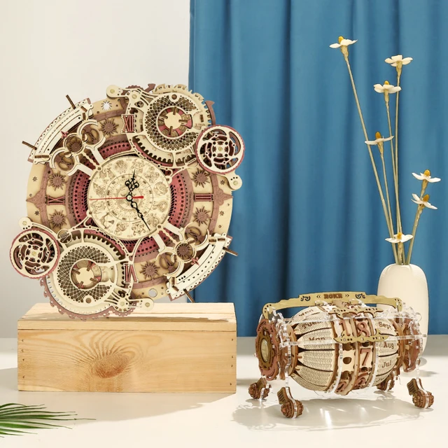 Wall Clock - TIME ART - 3D Wooden Puzzle Model - Home Decor Clock 5