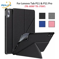 folding stand cover for lenovo tab p11 pro case tb j706f p11 tb j606f case transformers magnetic smart tablet coverfilmpen