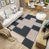 modern geometric printed thick carpet for living room bedroom rectangle washable floor rugs 2m large size household decoration