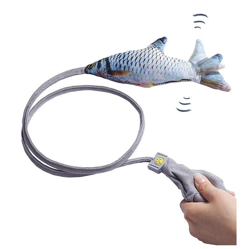 

1PC 13CM Cat Toy Fish Manual Simulation Dancing Jumping Moving Floppy Fish Cat Toy Electronic Fish For Cats Toys