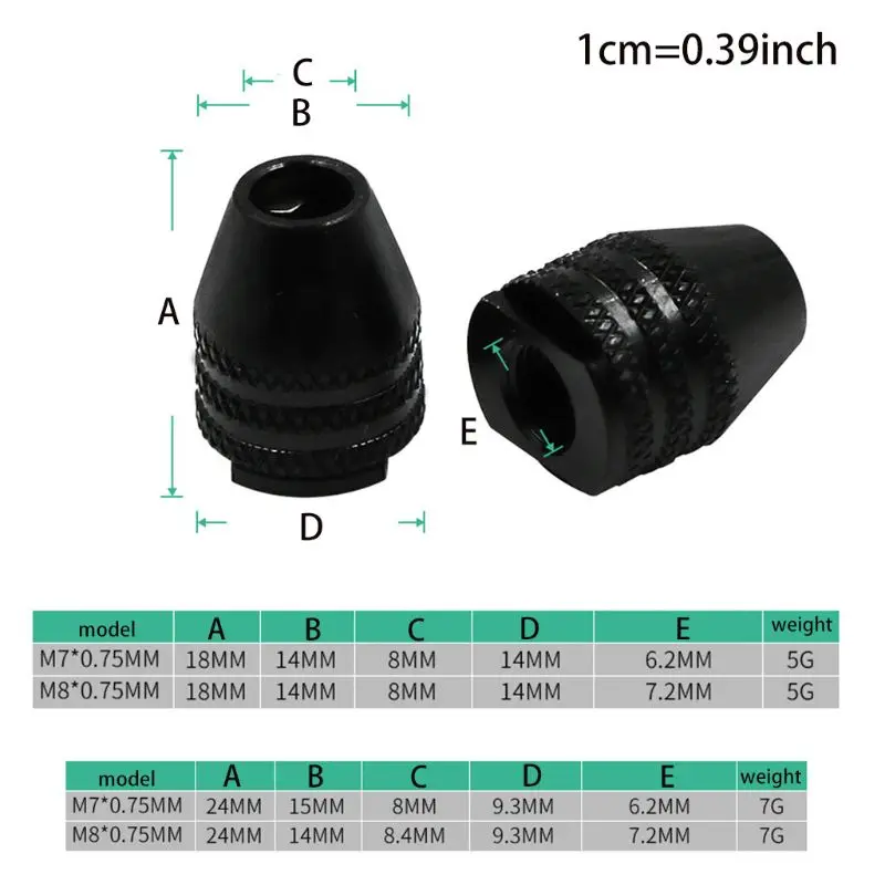 

Multifunctional M7/M8 Keyless Drill Chuck Rotary Tool 4-Types Optional Chucks Adapter Universal Mini Mandrel Converter