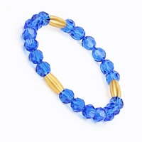 bofee charm blue crystal beads bracelet design trendy stretch chain women girl femmel jewelry gift bangles jewelry lovers