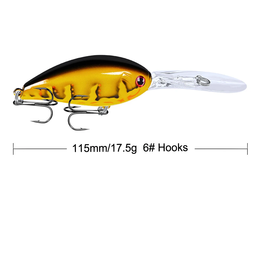 

1Pcs Crankbait fishing Wobblers 17.5g 11.5cm artificial Crank Bait Bass Fishing Lure pike trolling pesca carp Fishing Tackle