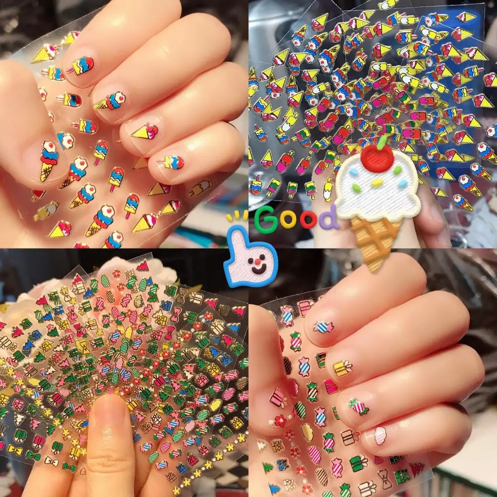 

24/30Pcs Kids / Adult Nail Stickers- Flower Nail Art Decals Stickers Nail sticker nail design nail art sticker flowers in gold