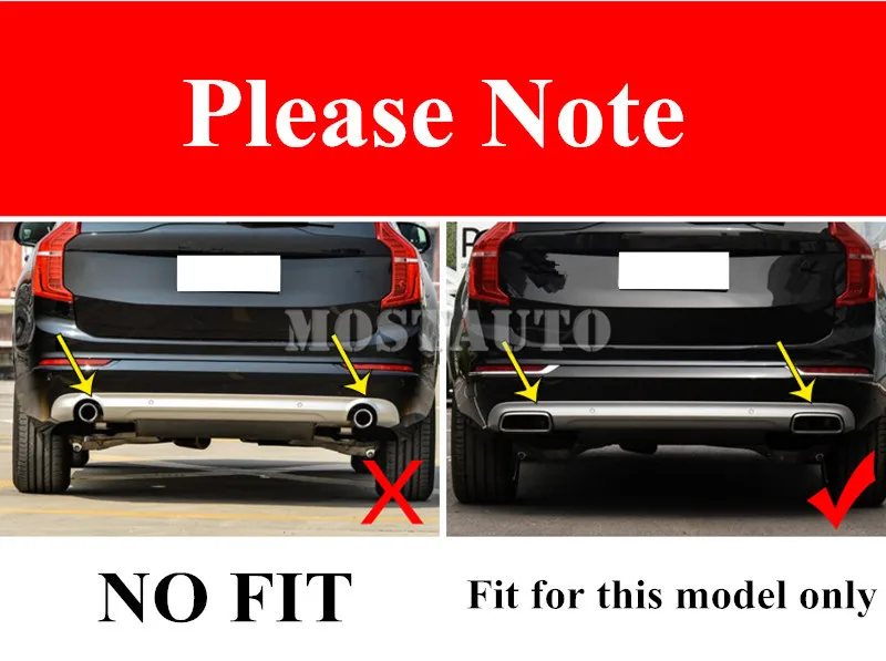 Задний глушитель выхлопной трубы для VOLVO XC90 накладка на 2016-2021 2 шт. автомобильные