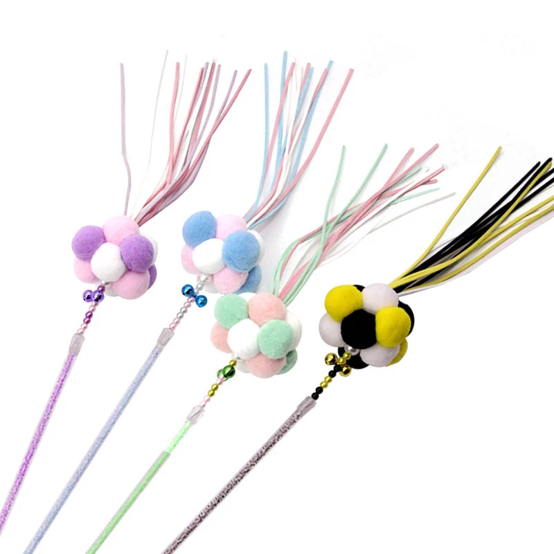 40 см игрушки для домашних животных кошек льняная палочка Ловец трость