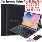 Чехол-клавиатура с мышью для Samsung Galaxy Tab S7 11 S6 Lite 10,4 S6 S4 S5e 10,5 P610 P615 T860 T830 T870 T720, беспроводная мышь