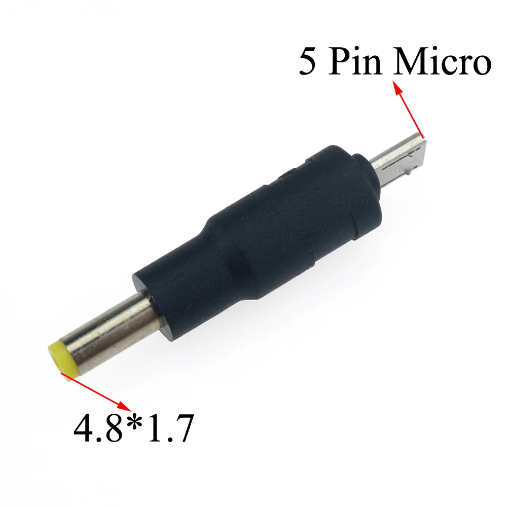 

YuXi Micro USB Male plug to DC 5.5*2.5 4.8*1.7 4.0*1.7 3.5*1.35 2.5*0.7 Male Plug DC Power Plugs Charging Connector Adapter