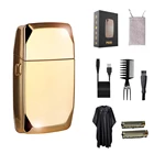 Электробритва для лечения волос, металлическая, золотая, двойная