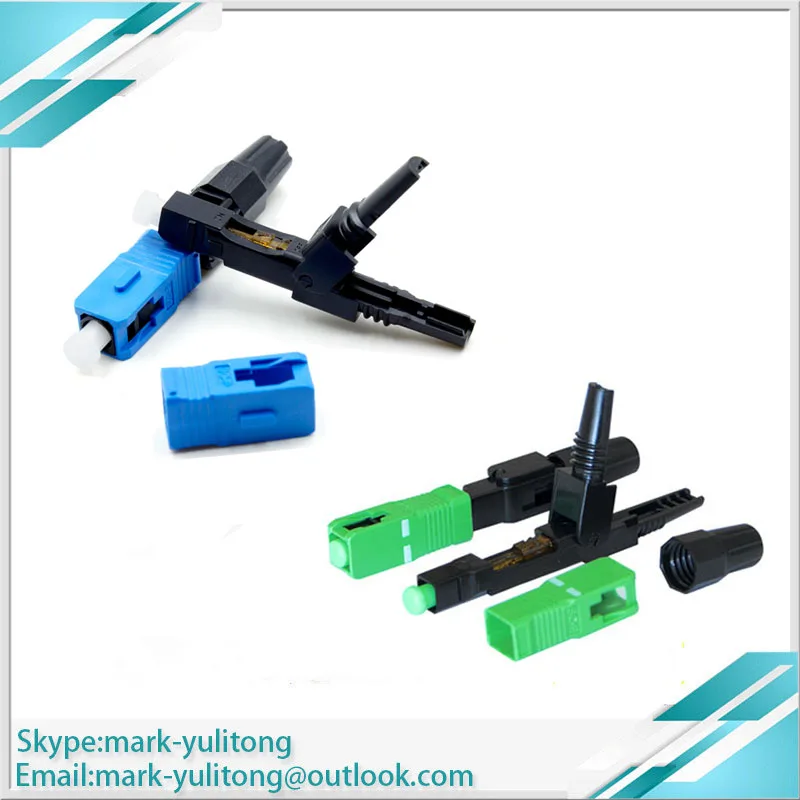100pcs  fiber optic optica sc upc connector sc   fast fiber optic conector fibra optica  ftth conector sc apc
