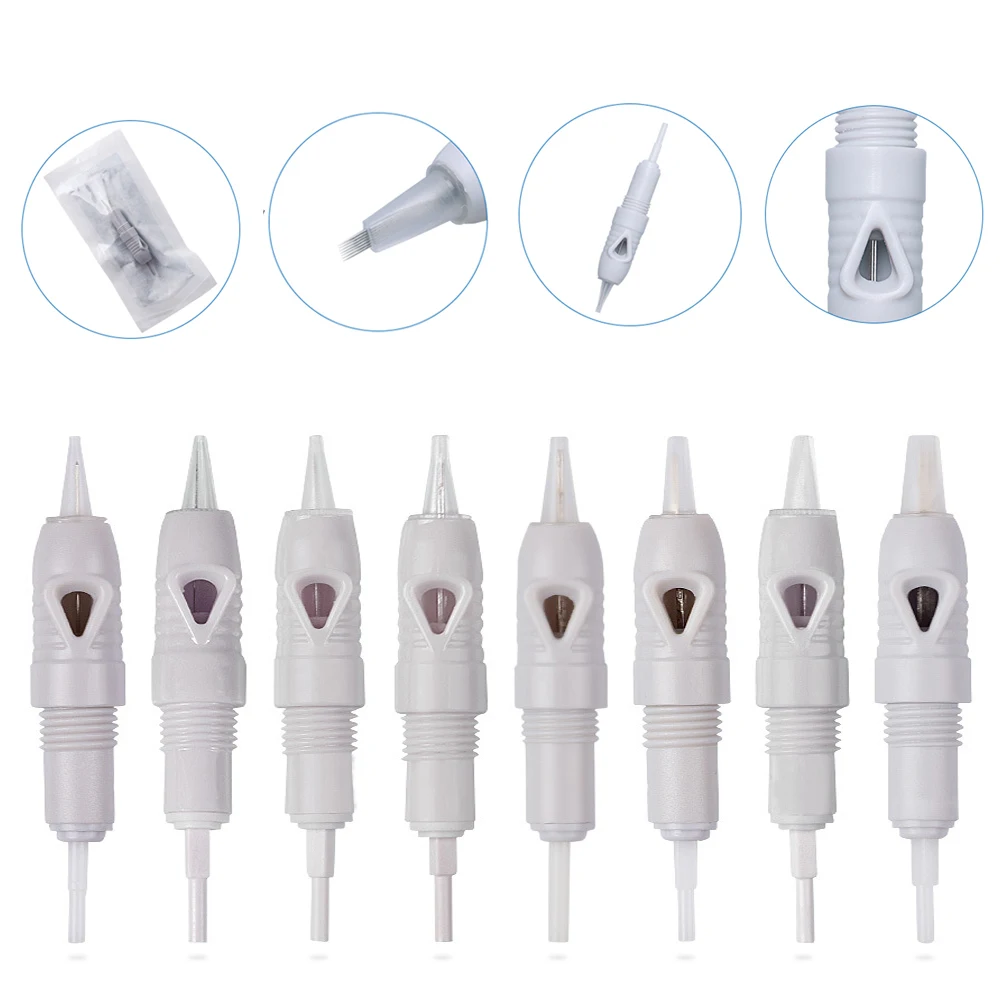 

New Microblading 50 Pcs Needle Cartridge for Charmant Tattooing Machine Pen V7 Charme Princesse Gray Needle for Tattoo Machine