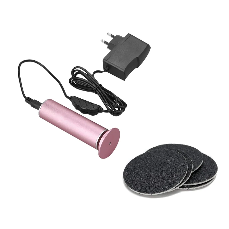 

SANQ 60Pcs Sandpaper Discs Pad (Regular Coarse 100 Grit) & 1X Electric Foot Care For Pedicure Electric Grinding Pink Eu Plug