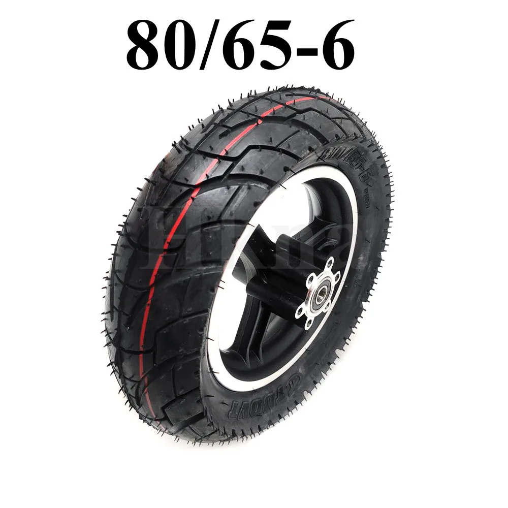 

80/65-6 TUOVT Wheel 10 Inch 10x3.0 Wheel Tyre with Alloy Disc Brake Rim for Electric Scooter KUGOO M4 PRO Parts