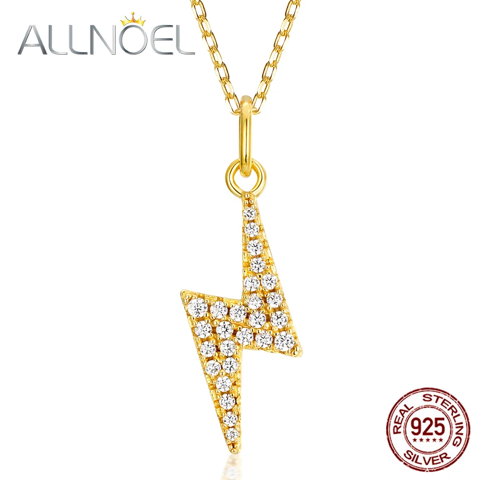 ALLNOEL серебро 925 5А циркониевое бриллиантовое ожерелье для женщин 45 см чокер кулон