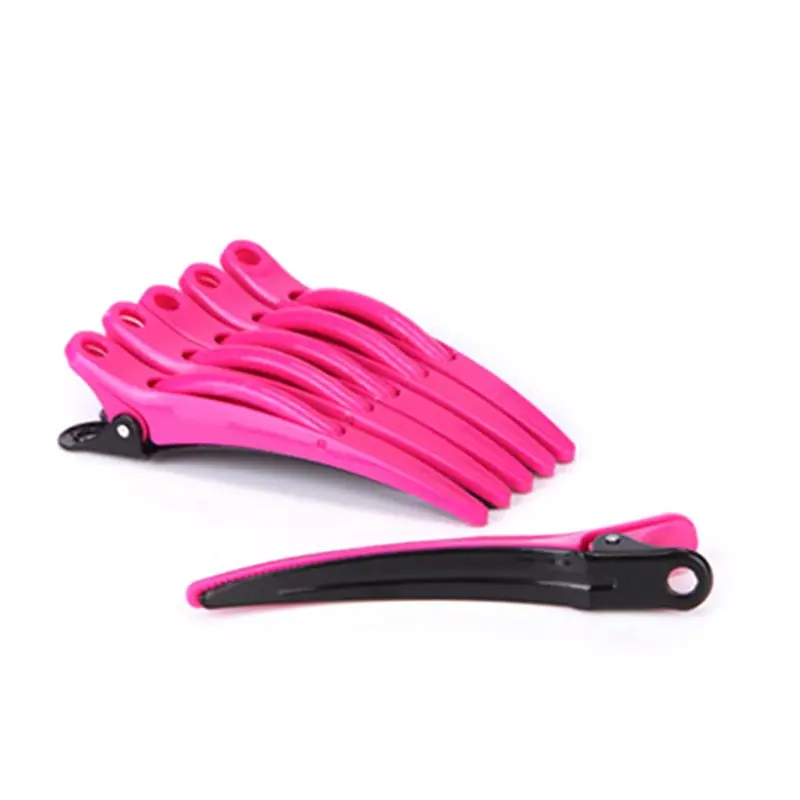 

6pcs Fashion Plastic Alligator Hair Clips for Salon DIY Hairdressing Tool Q81B