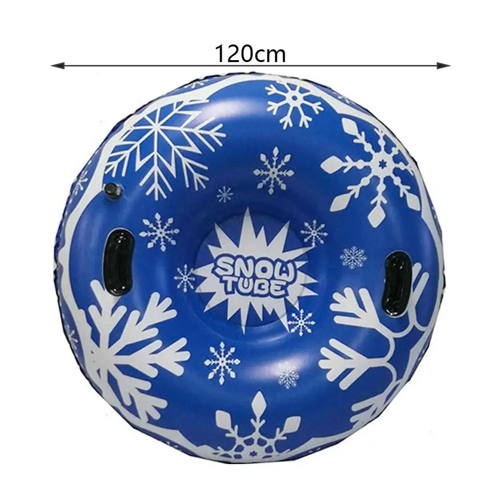 

1pc Snow Toy Winter Inflatable Ski Circle Ski Circle With Handle Durable Children Adult Snow Tube Skiing Thickened Floated Sled