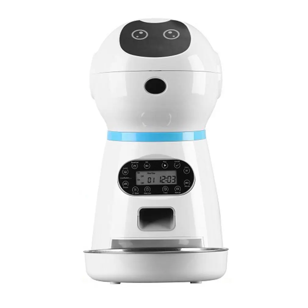 

Smart Automatic Pet Feeder With Voice Record Stainless Steel LCD Screen Timer For Dog Food Bowl Cat Food Dispenser Pet Supplies