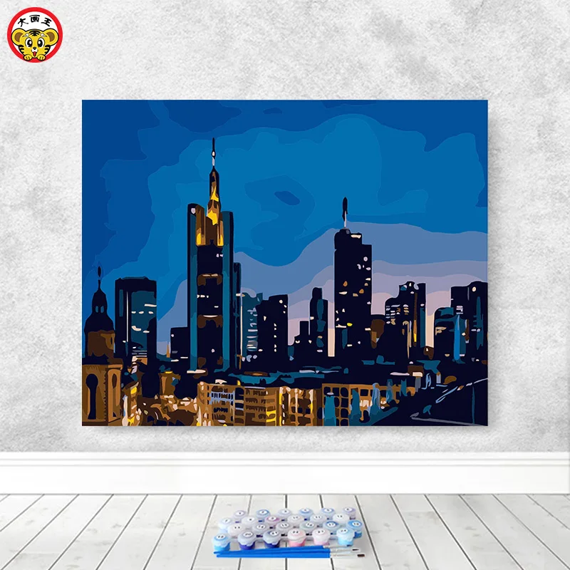 Картина по номеру художественная живопись номерам современный город | Дом и сад