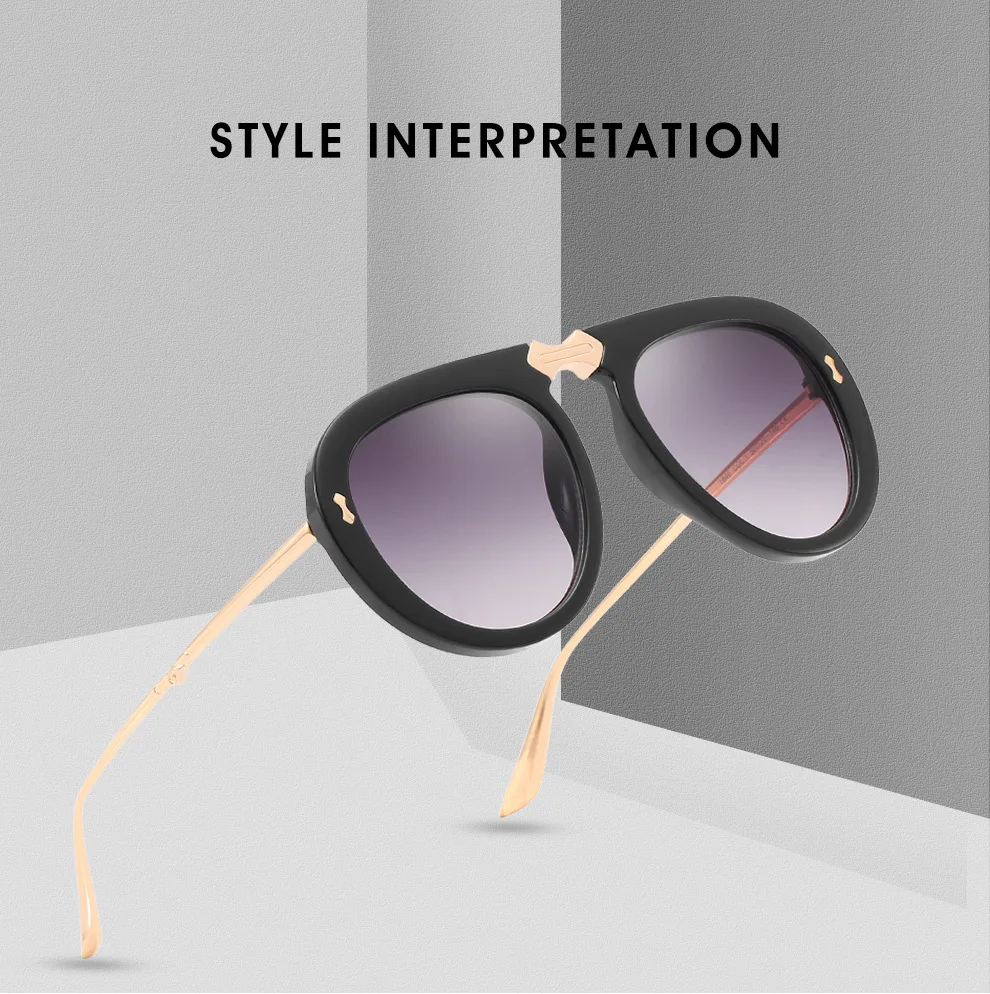 2019 DPZ Новая мода Винтаж пилот авиация стиль градиент ditaeds солнцезащитные очки для