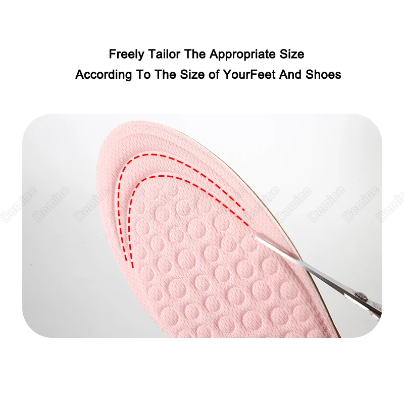 Demine Invisible Height Increased Insoles for Elevator Shoes Women Breathable Memory Foam Shoe Inserts Heightening Heel Lift Pad